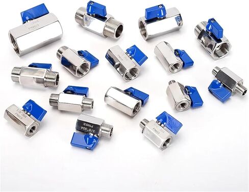 1Pcs 1/8 1/4 3/8 1/2 3/4 1 Inch SS304 316 Manual Metal Handle Switch Pneumatic Mini Ball Valve(1/4",SUS304_FEMALE TO FEMALE) in Saudi Arabia