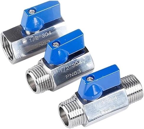 1Pcs 1/8 1/4 3/8 1/2 3/4 1 Inch SS304 316 Manual Metal Handle Switch Pneumatic Mini Ball Valve(1/4",SUS304_FEMALE TO FEMALE) in Saudi Arabia