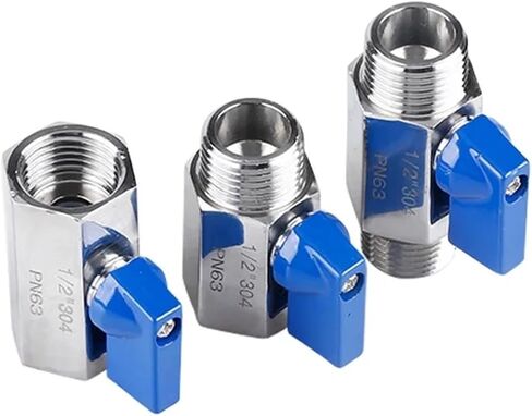 1Pcs 1/8 1/4 3/8 1/2 3/4 1 Inch SS304 316 Manual Metal Handle Switch Pneumatic Mini Ball Valve(1/4",SUS304_FEMALE TO FEMALE) in Saudi Arabia