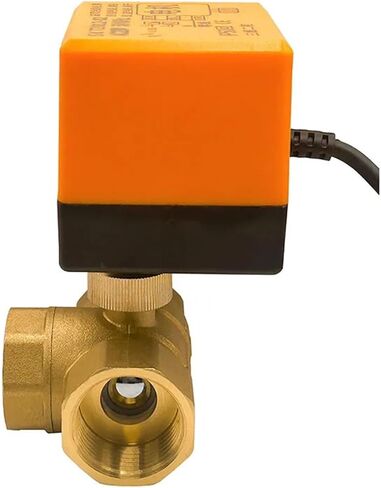 1/2 3/4 1 2 Inch Three Way Motorized Ball Valve 12/24/220V Brass Ball Valve Three Wire Two Control 1Pcs(1",220AC_CR02) in Saudi Arabia