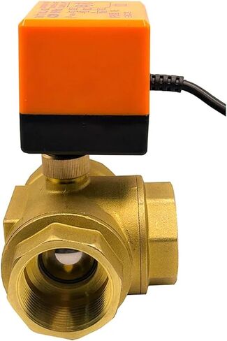1/2 3/4 1 2 Inch Three Way Motorized Ball Valve 12/24/220V Brass Ball Valve Three Wire Two Control 1Pcs(1",220AC_CR02) in Saudi Arabia