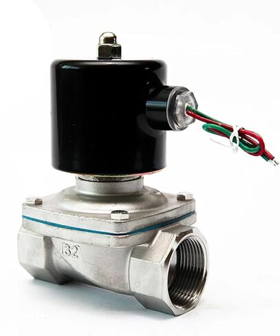 1-1/4 Inch Normally Closed Diaphragm Solenoid Valve 2/2 Way Air Water 24V Stainless Steel 1Pcs(VITON-SEAL_110VAC_NORMALLY CLOSED) in Saudi Arabia