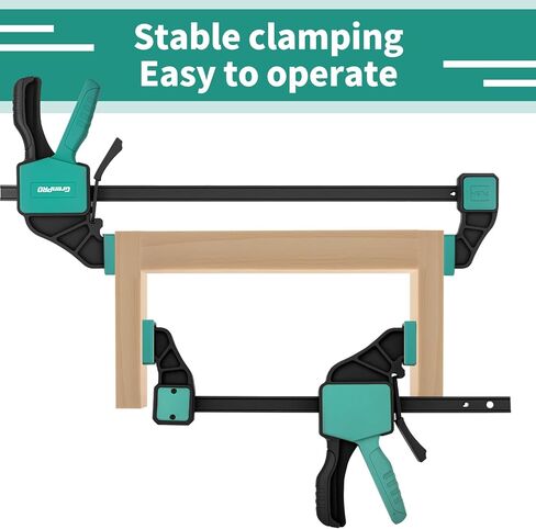 GRENPRO 8-Pack Bar Clamps for Woodwork، 12 "و 6" Bar Clamps، مجموعات المشابك العاملة، مشابك F سريعة التغيير، حد تحميل 150 رطلاً in Saudi Arabia