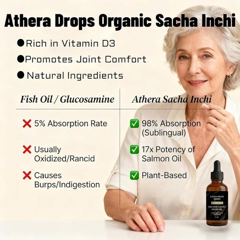 Organic Sacha Inchi, Athera Oil Hydrates The Joints for Menopausal Joint Dryness, Rich in Vitamin D3 (1) in Saudi Arabia