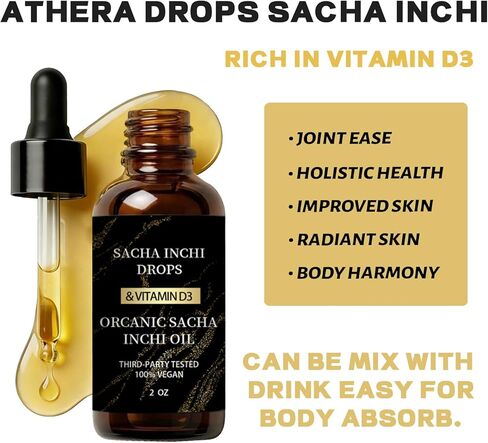 Organic Sacha Inchi, Athera Oil Hydrates The Joints for Menopausal Joint Dryness, Rich in Vitamin D3 (1) in Saudi Arabia