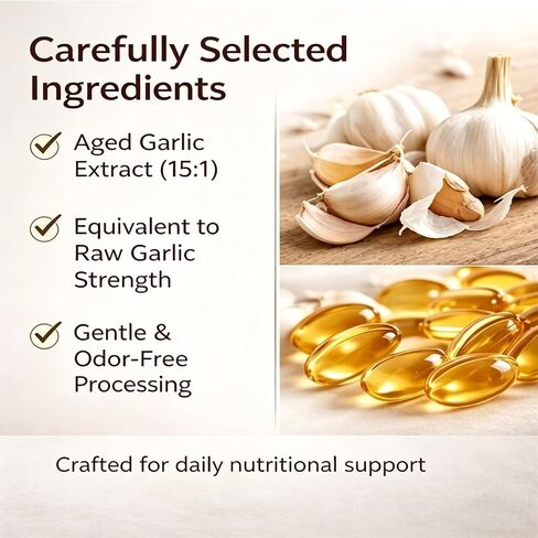 Botanic Vault Aged Garlic Extract,OdorlessGarlic Extract Capsules, Heart Support, All-Natural, Non-GMO,300 Softgels in Saudi Arabia