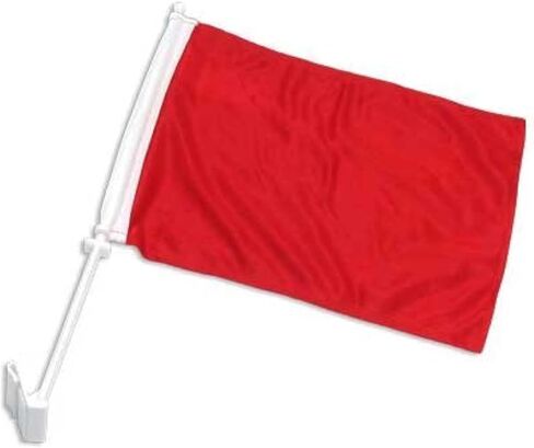 Online Stores Solid Car Flag, Red in Saudi Arabia