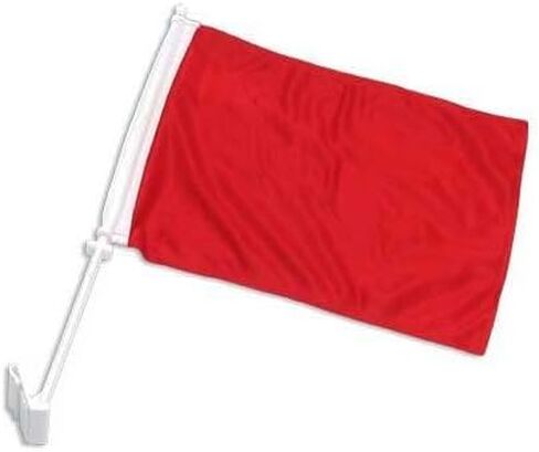 Online Stores Solid Car Flag, Red in Saudi Arabia