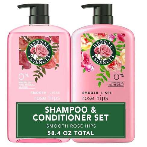 Herbal Essences Shampoo and Conditioner Set, Vitamin E, Rose Hips and Jojoba Extract, Smooth Collection, Bundle in Saudi Arabia