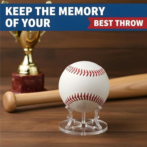 3 PCS Clear Baseball Holder Stand, Versatile Acrylic Baseball Stand & Softball Holder Display Case for Baseballs, Tennis & Golf Balls, Minimalistic Design for Home or Office Display (1.95 × 1.14") in Saudi Arabia
