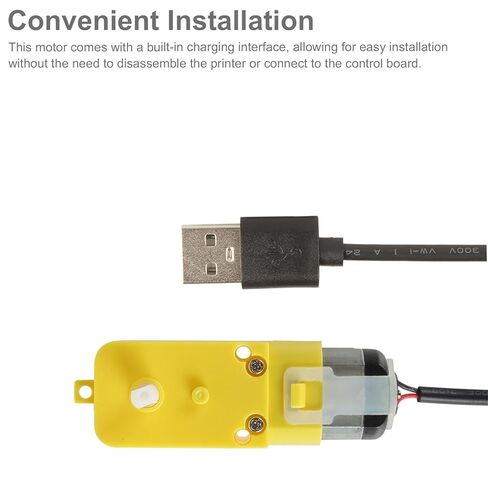 محرك تباطؤ مع سلك، ملحقات محرك DIY ذات محور واحد، محرك تباطؤ TT، أجزاء طابعة DC5V 59 دورة في الدقيقة، متوافقة مع مختبر بامبو، لإصلاح واستبدال الطابعة ثلاثية الأبعاد in Kuwait
