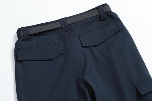 Men's Lightweight Cargo Pants Waterproof Quick Dry Tactical Pants Outdoor Hiking Pants with Belt Navy in Saudi Arabia