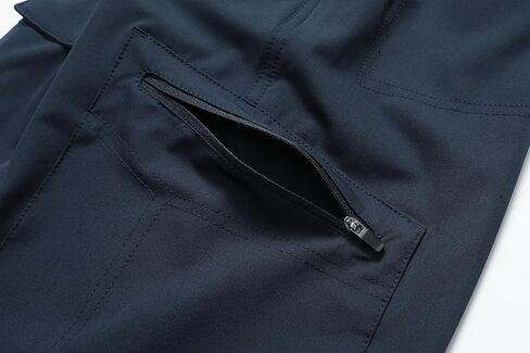 Men's Lightweight Cargo Pants Waterproof Quick Dry Tactical Pants Outdoor Hiking Pants with Belt Navy in Saudi Arabia