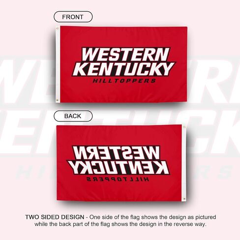 Desert Cactus Western Kentucky University WKU Flag - 3 x 5 Feet Hilltoppers Banner, Indoor/Outdoor Durable Fabric, 100% Polyester Design (Style 3) in Saudi Arabia