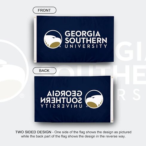 Desert Cactus Georgia Southern University GSU Flag - 3 x 5 Feet Eagles Banner, Indoor/Outdoor Durable Fabric, 100% Polyester Design (Style C) in Saudi Arabia