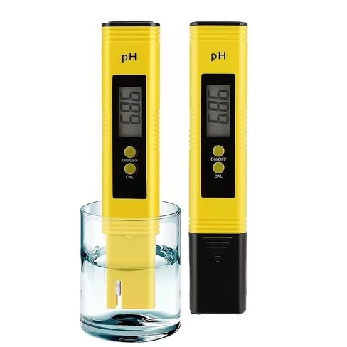 PH Meter for Water Hydroponics Digital PH Tester Pen 0.01 High Accuracy Pocket Size with 0-14 PH Measurement Range for Household Drinking, Pool and Aquarium (Yellow) in Saudi Arabia