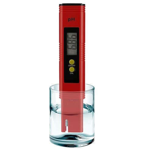 PH Meter for Water Hydroponics Digital PH Tester Pen 0.01 High Accuracy Pocket Size with 0-14 PH Measurement Range for Household Drinking, Pool and Aquarium (Yellow) in Saudi Arabia
