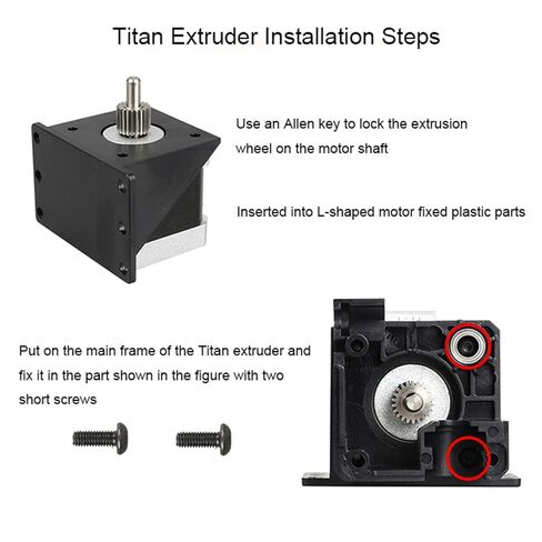 Titan Extruder، متوافق مع V5 وV6 Hotend لـ CR10، Ender 3، سلسلة Mega S X، طابعة ثلاثية الأبعاد DIY 1.75 مم. in Kuwait