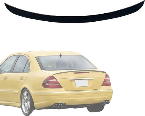جناح سبويلر خلفي لسيارة Mercedes-Benz E Class W211 E280/ E300/ E320/ E350/ E500/ E550 2003-2009 لامع خارجي للسيارة ABS جناح خلفي للشفاه جناح سبويلر بتصميم ديناميكي هوائي in Saudi Arabia