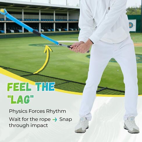 Golf Rope Swing Trainer, Professional Golf Swing Rope Training Aid to Improve Speed, Tempo, Rhythm, Flexibility and Strength, Golf Warm-Up Practice Equipment for Golfers of All Levels in Saudi Arabia