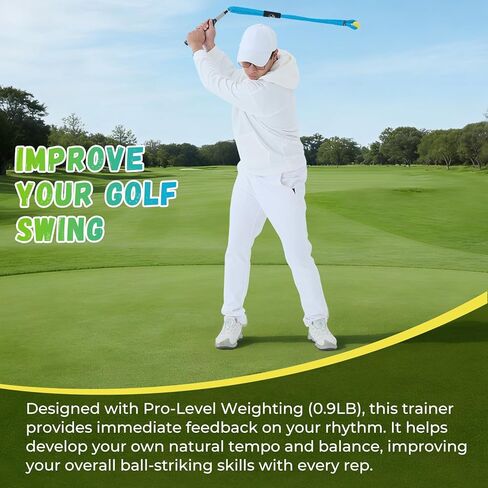 Golf Rope Swing Trainer, Professional Golf Swing Rope Training Aid to Improve Speed, Tempo, Rhythm, Flexibility and Strength, Golf Warm-Up Practice Equipment for Golfers of All Levels in Saudi Arabia