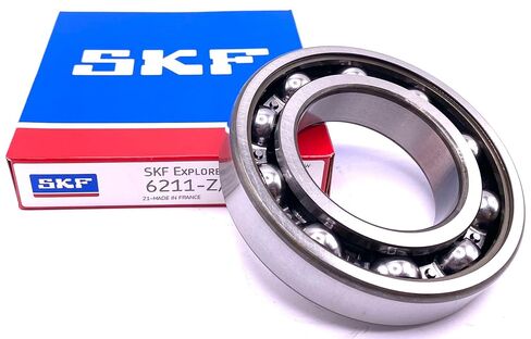 محمل كروي SKF 6211 Z C3، محمي معدني من جانب واحد، مفتوح من جانب واحد 55X100X21 مم in Kuwait