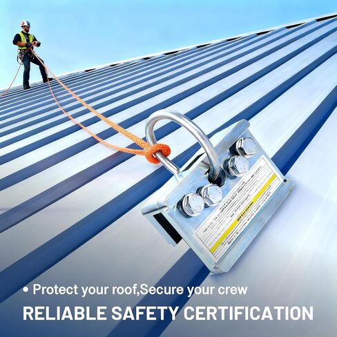 Standing Seam Roof Anchor Clamp, Roofing Tools for Fall Protection, Rugged,Reusable & Compact, OSHA/ANSI Compliant, Heavy-Duty Steel Non-Penetrating Roof Anchor with O-Ring in Saudi Arabia