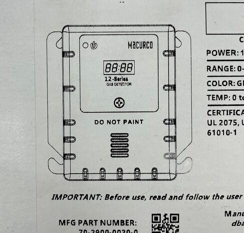 Macurco CM-6-CH CM-6 / CM-12 غطاء معايرة أول أكسيد الكربون in Saudi Arabia