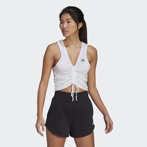 adidas Unisex Hyperglam AEROREADY Crop Tank Top - Training, Shirts White in Saudi Arabia