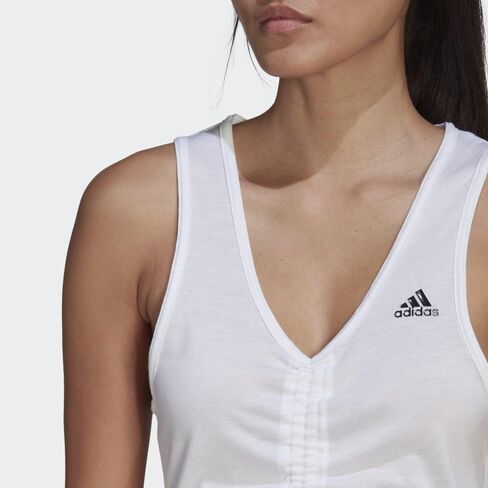 adidas Unisex Hyperglam AEROREADY Crop Tank Top - Training, Shirts White in Saudi Arabia