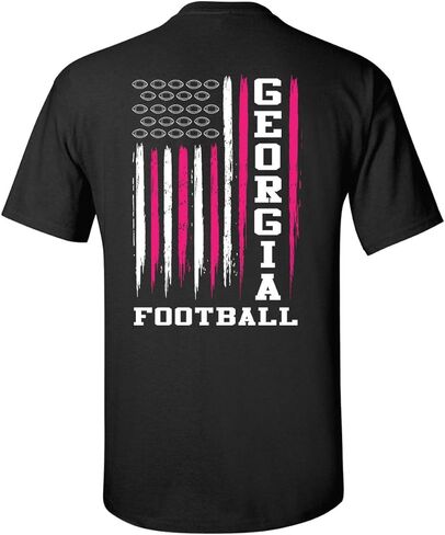 Florida Orange & Blue Football Flag Unisex Short Sleeve T-shirt-Black-3XL in Saudi Arabia