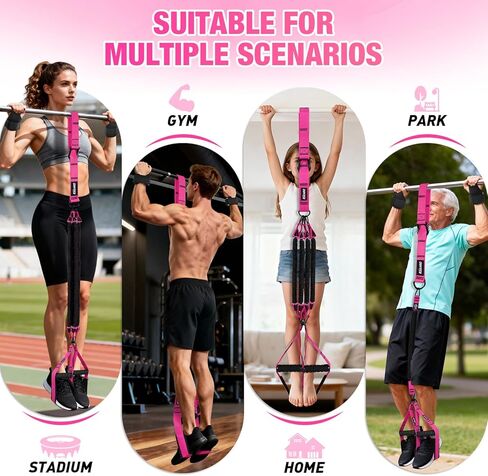 Upgraded Pull Up Assistance Bands for Women, Heavy Duty Resistance Bands with Handles, Exercise Band with Door Anchor, Workout Band Set for Pull Up Bar, Full Body Sculpting,Muscle Training, Home Gym in Saudi Arabia