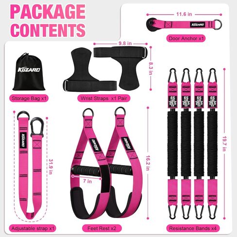 Upgraded Pull Up Assistance Bands for Women, Heavy Duty Resistance Bands with Handles, Exercise Band with Door Anchor, Workout Band Set for Pull Up Bar, Full Body Sculpting,Muscle Training, Home Gym in Saudi Arabia