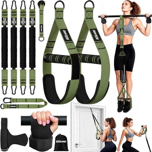 Upgraded Pull Up Assistance Bands for Women, Heavy Duty Resistance Bands with Handles, Exercise Band with Door Anchor, Workout Band Set for Pull Up Bar, Full Body Sculpting,Muscle Training, Home Gym in Saudi Arabia