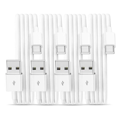 كابل USBA إلى النوع C بطول 3 أقدام، 4 حزم USB A إلى USB C كابل شحن سريع من النوع C سلك من النوع C لسيارة Carplay متوافق مع iPhone 17/16/15 Samsung Galaxy S25/S24 iPad Pro (كابل usb إلى c، 3FT) in Saudi Arabia