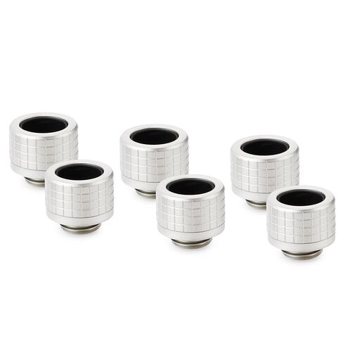 Thermal Grizzly - DeltaMate - HT14-6-pack - Hard Tube Fitting - Black - CNC-machined brass - G1/4" thread, OD 14mm - for rigid plastic/metal tubing in water-cooling systems in Saudi Arabia