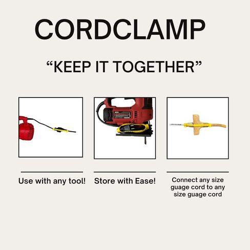 3 Pack Universal CordClamp – Extension Cord Safety Connector Cover & Outdoor Extention Cord Safety Holder for Secure Tool Plug to Extension Cord Connection (3) in Saudi Arabia