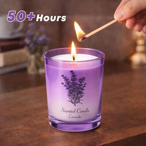 Mothers Day Gifts, Lavender Soy Candle for Women, Mothers Day Candles from Daughter Son, Anniversary Couple Gifts, Home Scented Aromatherapy Candle in Saudi Arabia