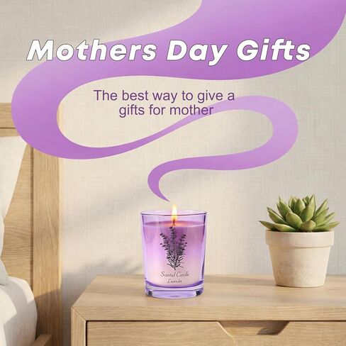 Mothers Day Gifts, Lavender Soy Candle for Women, Mothers Day Candles from Daughter Son, Anniversary Couple Gifts, Home Scented Aromatherapy Candle in Saudi Arabia