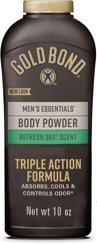 Gold Bond Men's Essentials Talc-Free Body Powder, 10 oz., Refresh 360 Scent, Wetness Protection in Kuwait