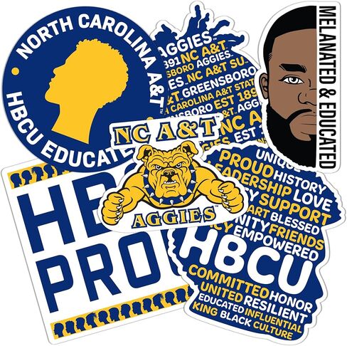 Desert Cactus North Carolina A&T State University Sticker Aggies NC A&T Sticker Vinyl Decals Laptop Water Bottle Car Scrapbook (T2 HBCU-D) in Saudi Arabia
