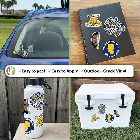 Desert Cactus North Carolina A&T State University Sticker Aggies NC A&T Sticker Vinyl Decals Laptop Water Bottle Car Scrapbook (T2 HBCU-D) in Saudi Arabia