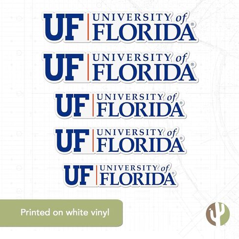 Desert Cactus University of Florida Sticker Gators Vinyl Decals Laptop Water Bottle Car Scrapbook Sheet T3 (Type 3-7) in Saudi Arabia
