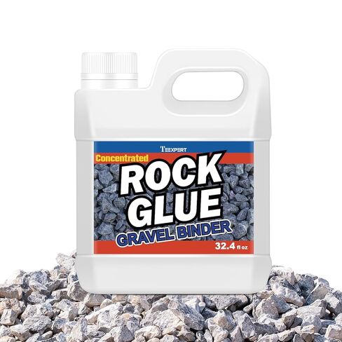 Teexpert Rock Glue for Landscaping, Gravel Glue, Pea Gravel Binder Concentrate 170oz, Heavy Duty Pebble Stone Adhesive for Slope, Between Pavers, Garden Walkway, Weather Resistant Safe for Plants Pets in Saudi Arabia