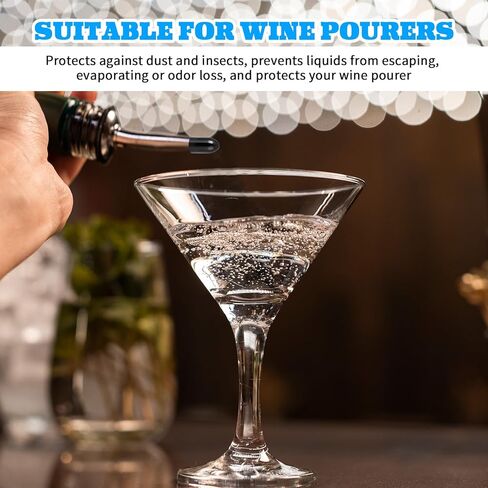 100 Pcs Rubber Pour Spout Caps, Liquor Bottle Dust Sealing Covers for Olive Oil Dispensers, Wine Pourers - Pro Kitchen Bar Accessories - Black (Spout Not Included) in Saudi Arabia