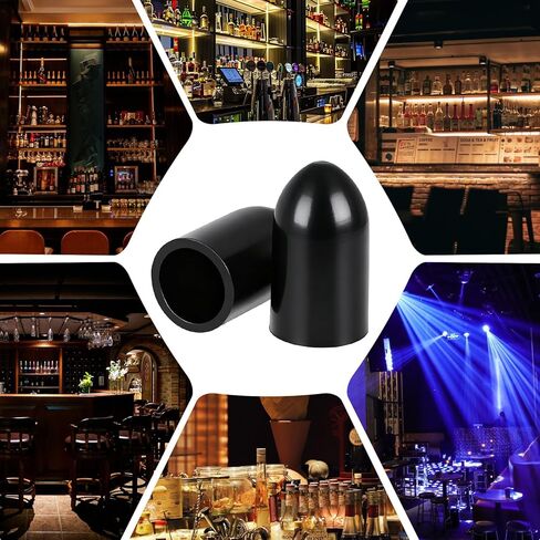100 Pcs Rubber Pour Spout Caps, Liquor Bottle Dust Sealing Covers for Olive Oil Dispensers, Wine Pourers - Pro Kitchen Bar Accessories - Black (Spout Not Included) in Saudi Arabia