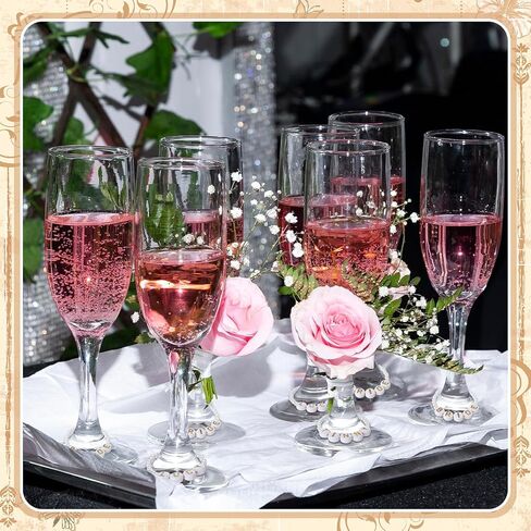 Suncalla 32 Set Personalized Pearl Wine Glass Charms Rings 32 Tone Hoops 300 Letters Beads 1000 White Pearl DIY Wine Glass Markers for Birthday Bridal Shower Party Favors in Saudi Arabia