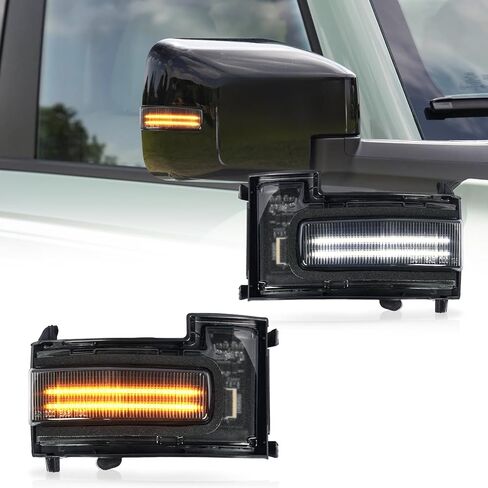 Archaic LED Side Mirror Marker Light for Ford Bronco/Bronco Sport 2021-2025, Sequential Turn Signal Running Side Lamps, Switchable Amber/White DRL Side Marker, Plug and Play in Saudi Arabia