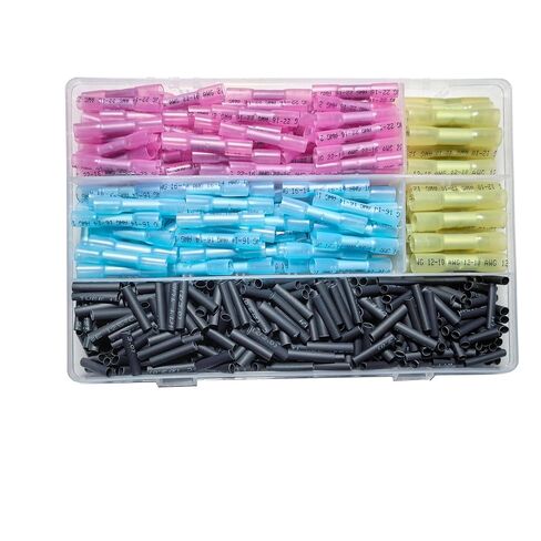 690PCS Solder Seal Wire Connectors, Heat Shrink Butt Connectors Kit - Easy-to-Use Waterproof Insulated Wire Splice Terminals for Automotive Marine Boat RV in Saudi Arabia