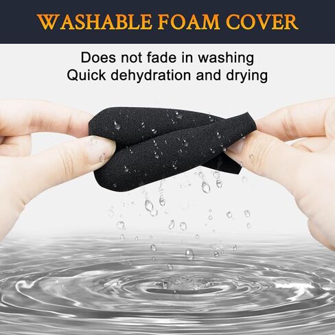 SOULWIT 2Pcs Microphones Pop Filter for Shure MV6, Protective Anti-Plosive Mic Cover Windscreen Foam - Black in Saudi Arabia